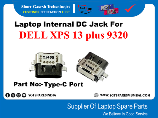 Laptop Internal DC Jack For DELL XPS 13 plus 9320 Part No:- Type-C Port