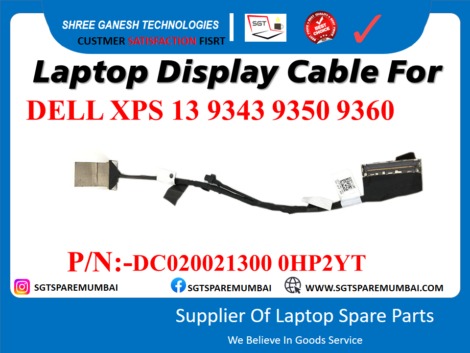 Laptop Display Cable For DELL XPS 13 9343 9350 9360 P/N:-DC020021300 0H2YT