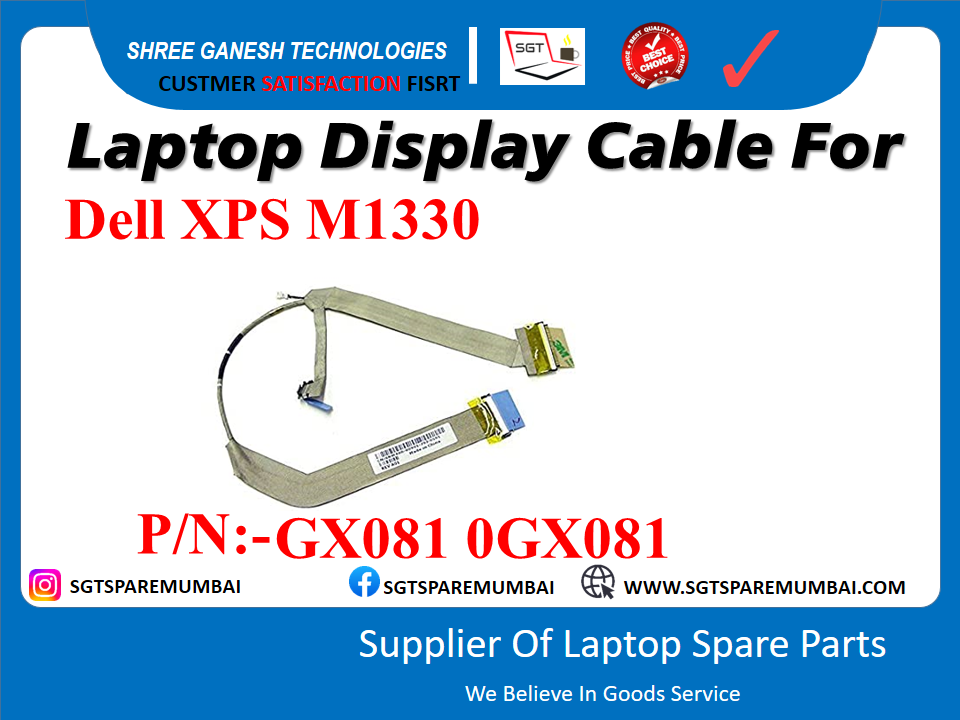 Laptop Display Cable For Dell XPS M1330 P/N:-GX081 0GX081