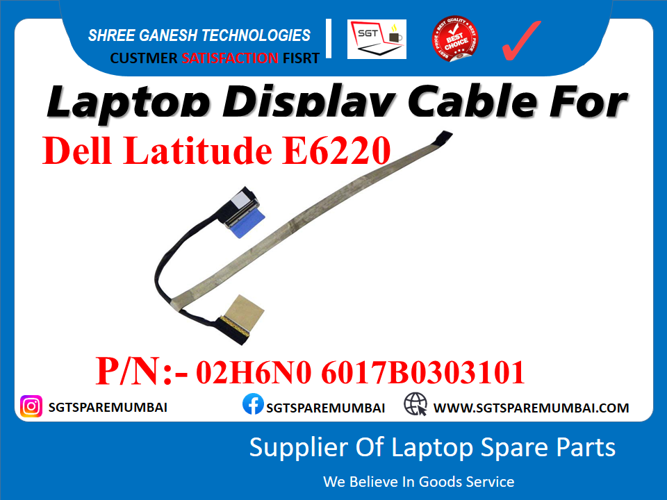 Laptop Display Cable For Dell Latitude E6220 P/N: - 02H6N0 6017B0303101