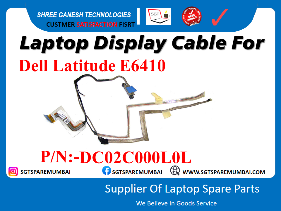 Laptop Display Cable For Dell Latitude E6410 P/N:-DC02C000LOL