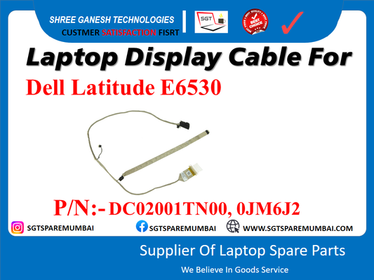 Laptop Display Cable For Dell Latitude E6530 P/N: - DC02001TN00, 0JM6J2