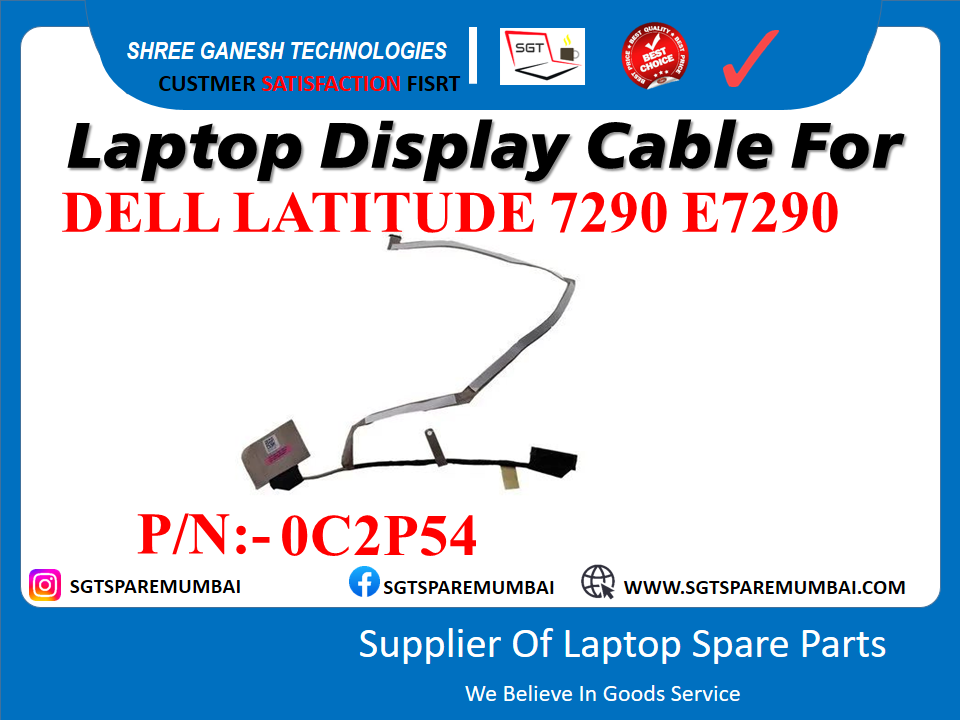 Laptop Display Cable For DELL LATITUDE 7290 E7290 P/N:- 0C2P54