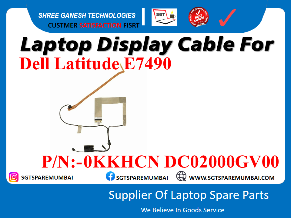 Laptop Display Cable For Dell Latitude E7490 P/N:-0KKHCN DC02000GV00