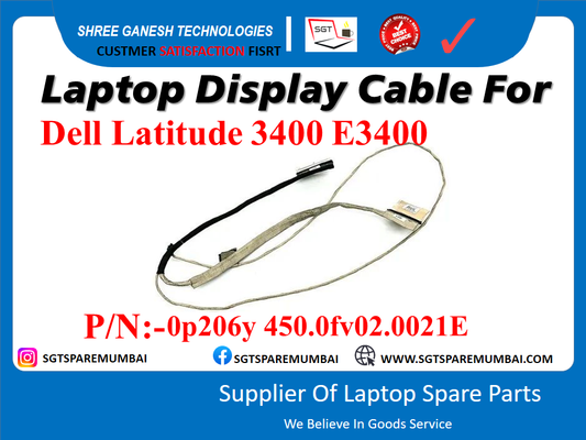 Laptop Display Cable For Dell Latitude 3400 E3400 P/N: -0p206y 450.0fv02.0021E