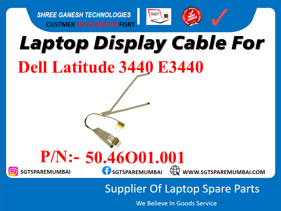 Laptop Display Cable For Dell Latitude 3440 E3440 P/N: - 50.46001.001