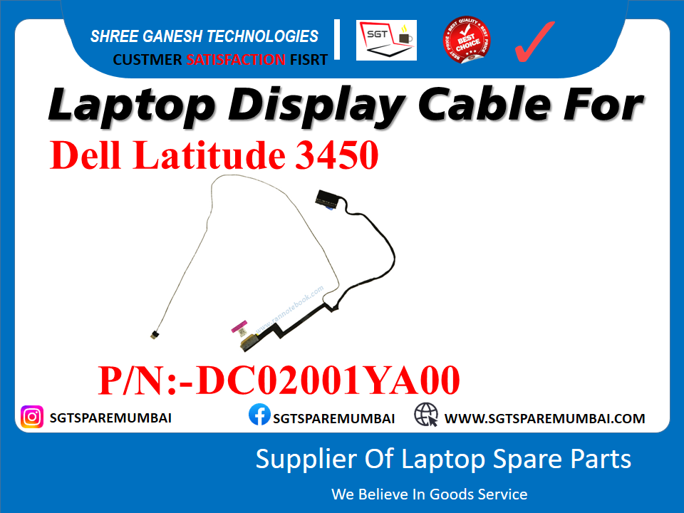 Laptop Display Cable For Dell Latitude 3450 P/N:-DC02001 YA00