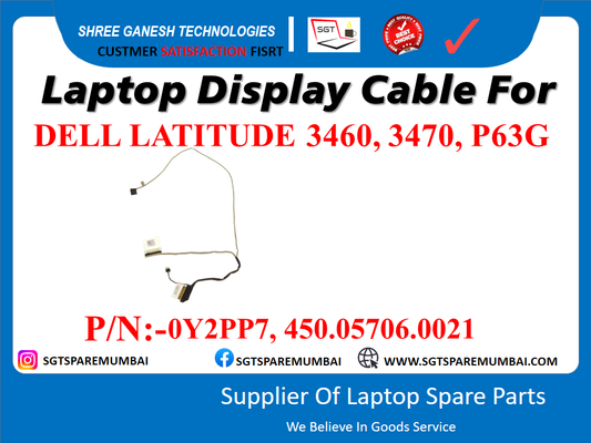 Laptop Display Cable For DELL LATITUDE 3460, 3470, P63G P/N:-0Y2PP7, 450.05706.0021