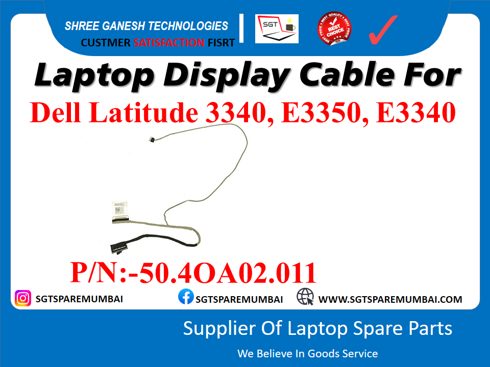 Laptop Display Cable For Dell Latitude 3340, E3350, E3340 P/N:-50.40A02.011