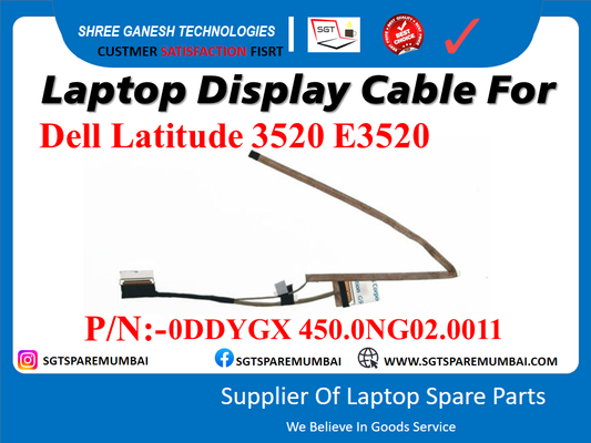 Laptop Display Cable For Dell Latitude 3520 E3520 P/N:-ODDYGX 450.0NG02.0011