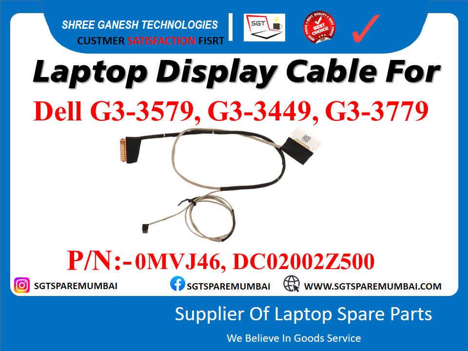 Laptop Display Cable For Dell G3-3579, G3-3449, G3-3779 P/N:-0MV.J46, DC020027.500