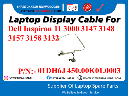 Laptop Display Cable For Dell Inspiron 11 3000 3147 3148 3157 3158 3132 P/N: - 01ĐH6J 450.00K01.0003