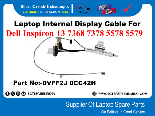 Laptop Internal Display Cable For Dell Inspiron 13 7368 7378 5578 5579 Part No:-OVFF2J OCC42H