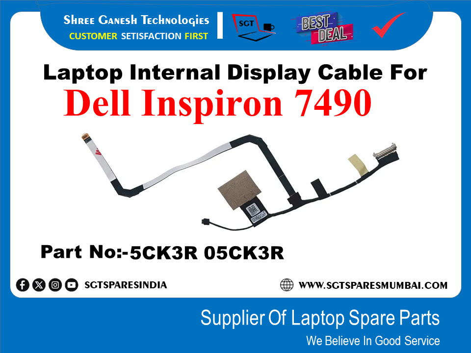 Laptop Internal Display Cable For Dell Inspiron 7490 Part No:-5CK3R 05CK3R