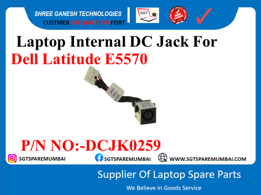 Laptop Internal DC Jack For Dell Latitude E5570 P/N NO:-DCJK0259