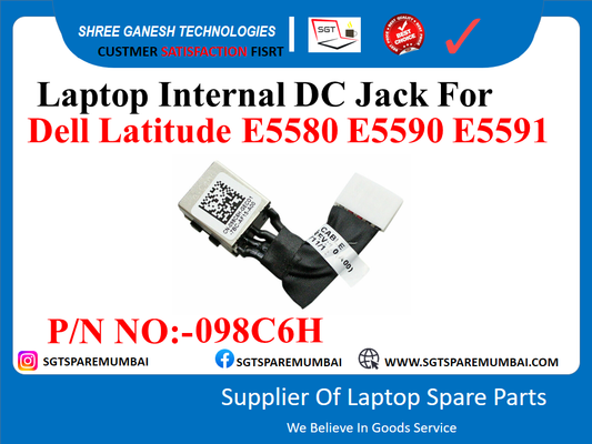 Laptop Internal DC Jack For Dell Latitude E5580 E5590 E5591 P/N NO:-098C6H