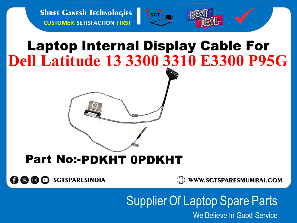 Laptop Internal Display Cable For Dell Latitude 13 3300 3310 E3300 P95G Part No:-PDKHT OPDKHT