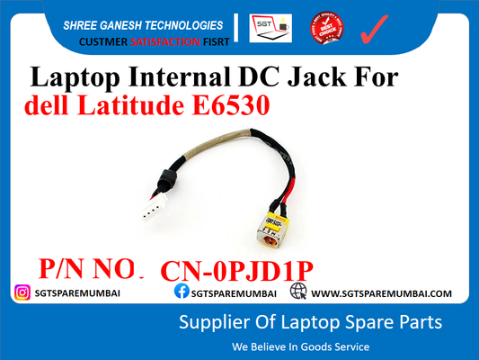 Laptop Internal DC Jack For dell Latitude E6530 P/N NO. CN-0PJD1P