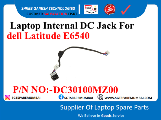 Laptop Internal DC Jack For dell Latitude E6540 P/N NO:-DC30100MZ00