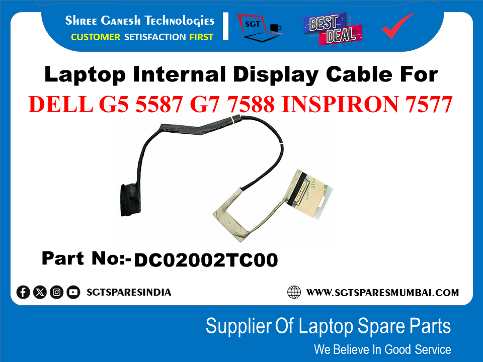 Laptop Internal Display Cable For DELL G5 5587 G7 7588 INSPIRON 7577 Part No:-DC02002TC00