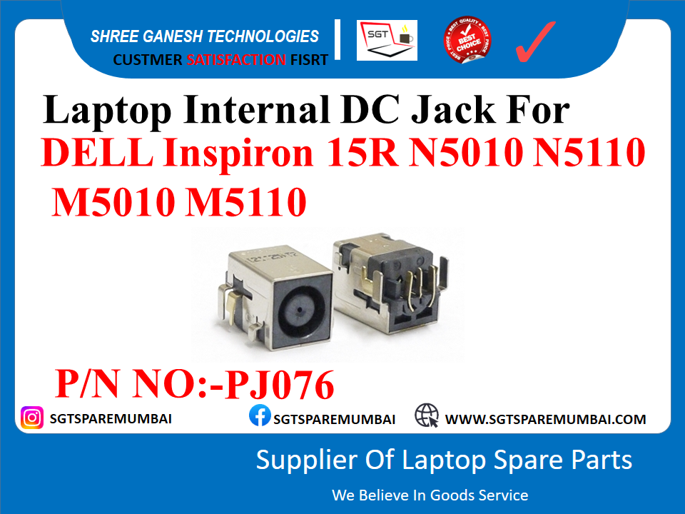 Laptop Internal DC Jack For DELL Inspiron 15R N5010 N5110 M5010 M5110 P/N NO:-P.J076