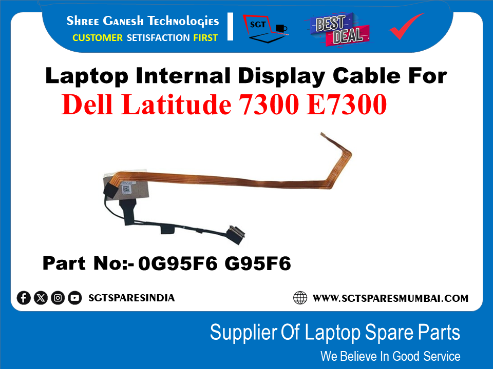 Laptop Internal Display Cable For Dell Latitude 7300 E7300 Part No:- 0G95F6 G95F6