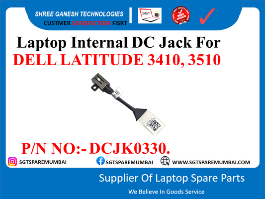 Laptop Internal DC Jack For DELL LATITUDE 3410, 3510 P/N NO:- DCJK0330.