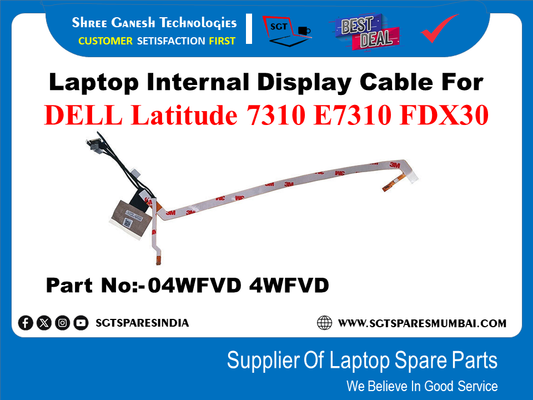 Laptop Internal Display Cable For DELL Latitude 7310 E7310 FDX30 Part No:-04WFVD 4WFVD