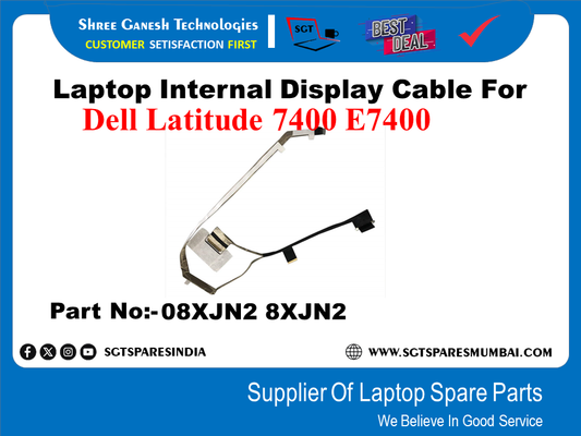 Laptop Internal Display Cable For Dell Latitude 7400 E7400 Part No:-08XJN2 8XJN2