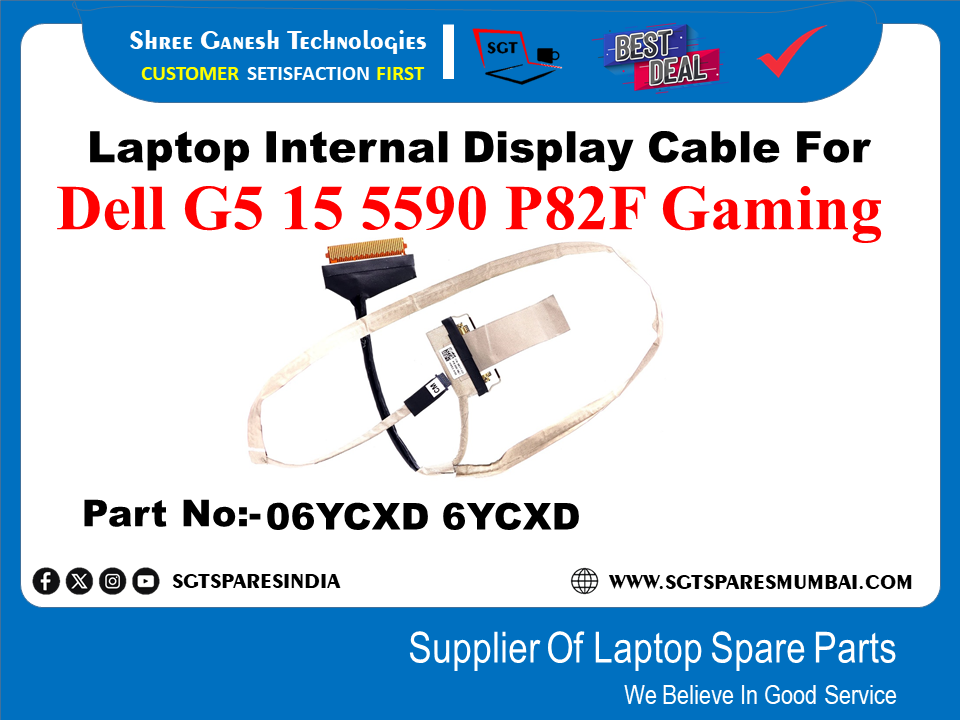 Laptop Internal Display Cable For Dell G5 15 5590 P82F Gaming Part No:-06YCXD 6YCXD