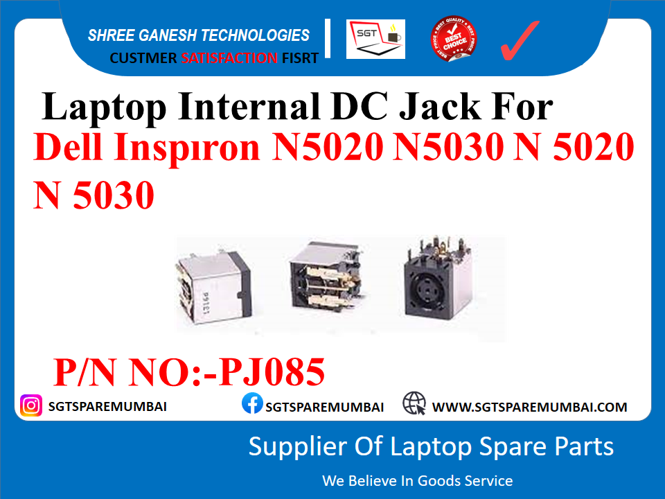 Laptop Internal DC Jack For Dell Inspiron N5020 N5030 N 5020 N 5030 P/N NO:-PJ085