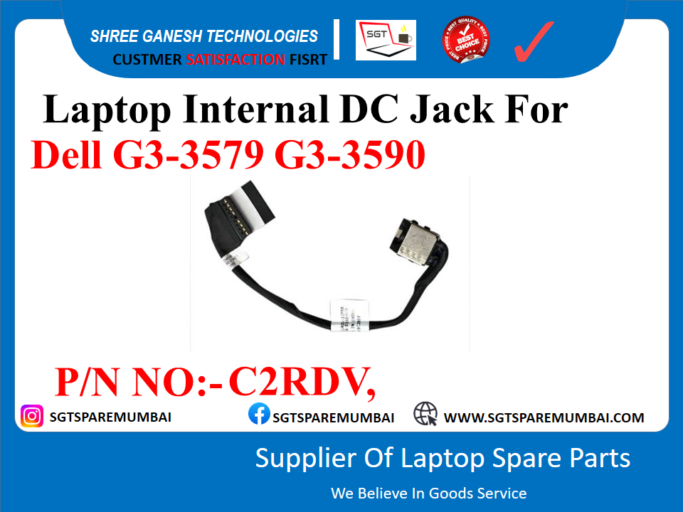 Laptop Internal DC Jack For Dell G3-3579 G3-3590 P/N NO:- C2RDV,