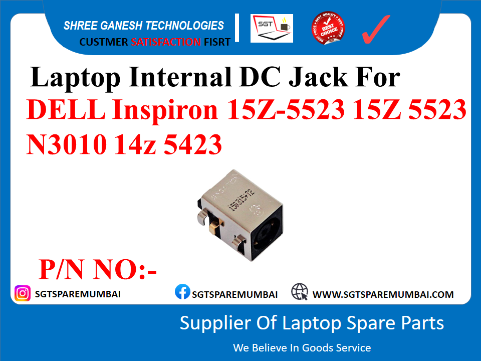 Laptop Internal DC Jack For DELL Inspiron 152-5523 15 5523 N3010 14z 5423