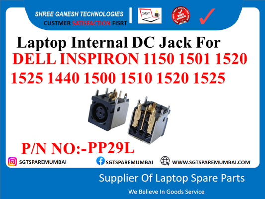 Laptop Internal DC Jack For DELL INSPIRON 1150 1501 1520 1525 1440 1500 1510 1520 1525 P/N NO: -PP29L