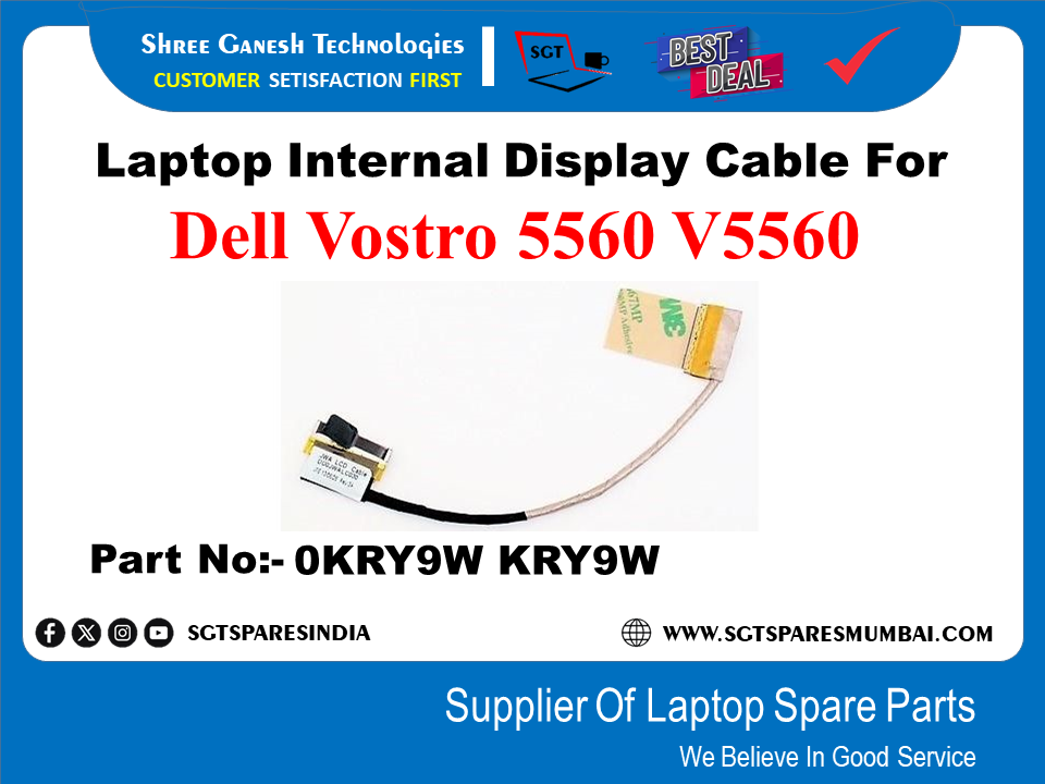 Laptop Internal Display Cable For Dell Vostro 5560 V5560 Part No:- OKRY9W KRY9W