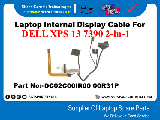 Laptop Internal Display Cable For DELL XPS 13 7390 2-in-1 Part No:-DC02C00IR00 00R31P