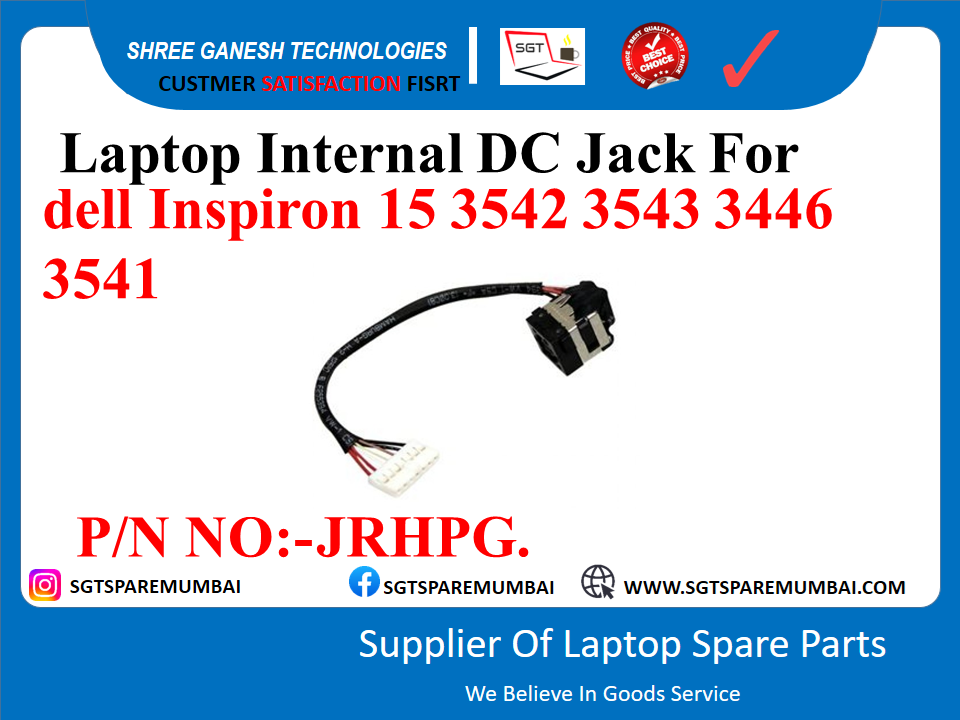 Laptop Internal DC Jack For dell Inspiron 15 3542 3543 3446 3541 P/N NO:-JRHPG.