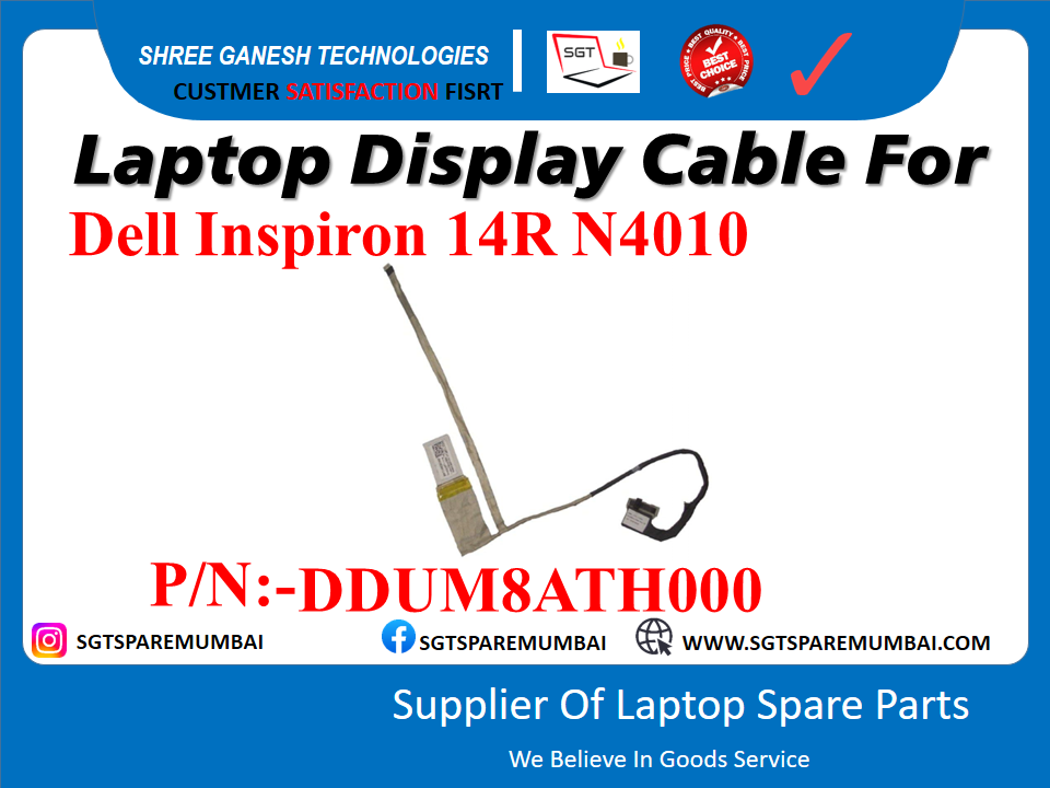 Laptop Display Cable For Dell Inspiron 14R N4010 P/N:-DDUM8ATH000