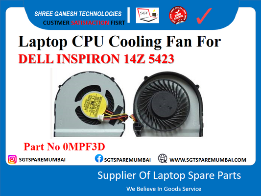 Laptop CPU Cooling Fan For DELL INSPIRON 14Z 5423 Part No 0MPF3D