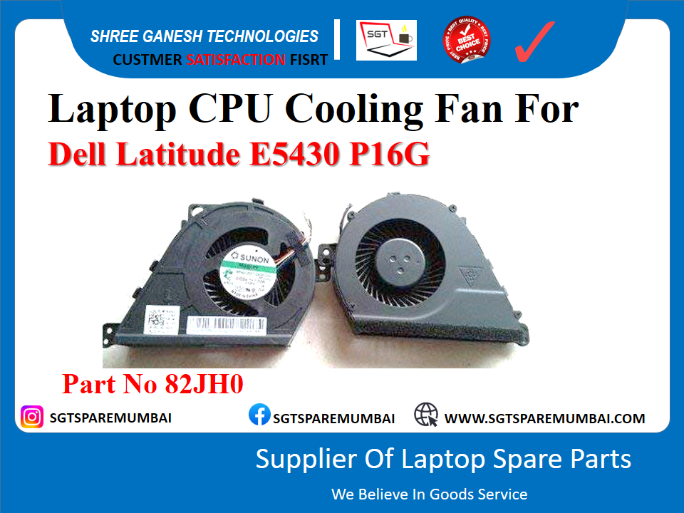 Laptop CPU Cooling Fan For Dell Latitude E5430 P16G Part No 82JH0