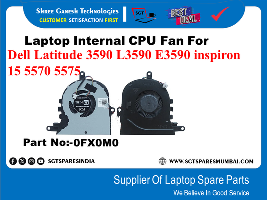 Laptop Internal CPU Fan For Dell Latitude 3590 L3590 E3590 inspiron 15 5570 5575. Part No:-0FX0M0