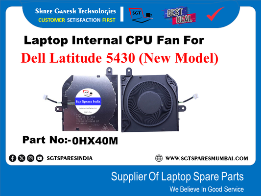 Laptop Internal CPU Fan For Dell Latitude 5430 (New Model) Part No:-0HX40M