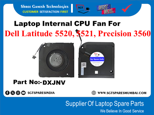 Laptop Internal CPU Fan For Dell Latitude 5520, 5521, Precision 3560 Part No:- DXJNV 0DXJNV