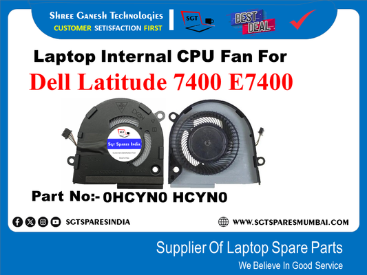 Laptop Internal CPU Fan For Dell Latitude 7400 E7400 Part No:- 0HCYN0 HCYN0