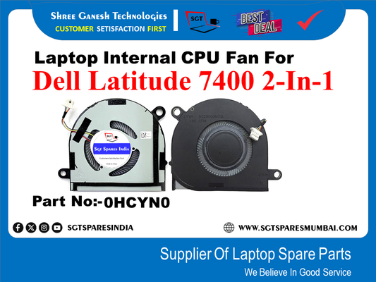 Laptop Internal CPU Fan For Dell Latitude 7400 2-In-1 Part No:-0HCYN0