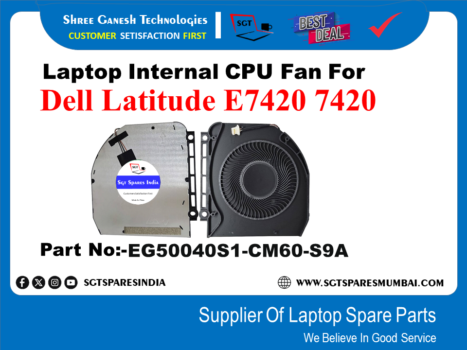 Laptop Internal CPU Fan For Dell Latitude E7420 7420 Part No:-EG50040S1-CM60-S9A