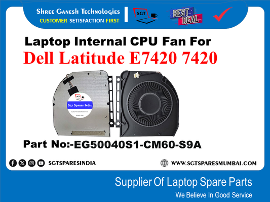 Laptop Internal CPU Fan For Dell Latitude E7420 7420 Part No:-EG50040S1-CM60-S9A