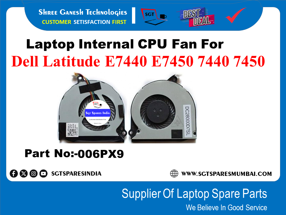 Laptop Internal CPU Fan For Dell Latitude E7440 E7450 7440 7450 Part No:-006PX9