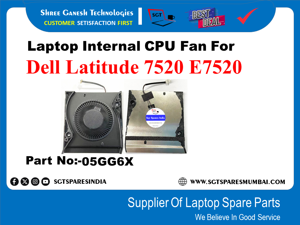 Laptop Internal CPU Fan For Dell Latitude 7520 E7520 Part No:-05GG6X