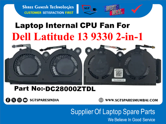 Laptop Internal CPU+GPU Fan For Dell Latitude 13 9330 2-in-1 Part No:-DC28000ZTDL